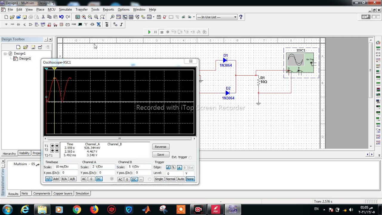 Center Tapped - in Multisim