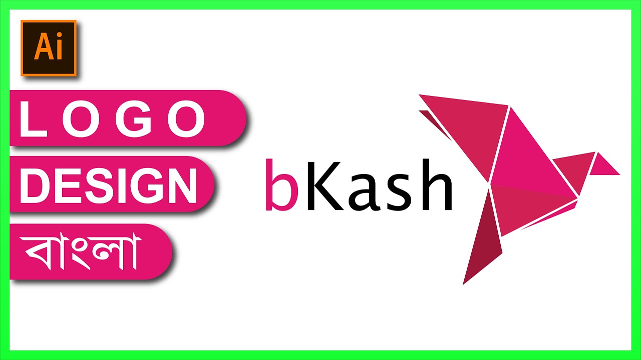 Bkash /  বিকাশ  Logo Design | In illustrator | In Bangla