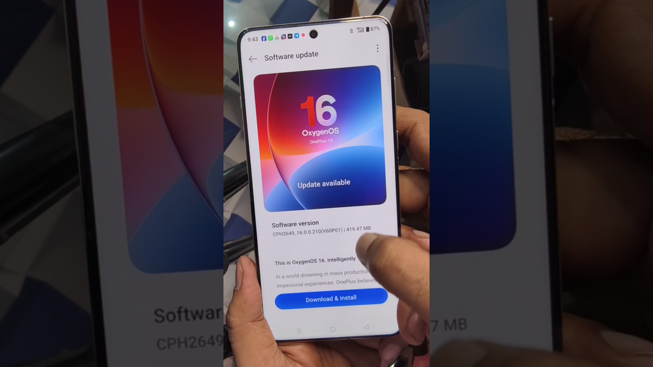 Oxygen OS 16 Stable Update Download & install #2025 #smartphone #trending #shorts #update #oneplus