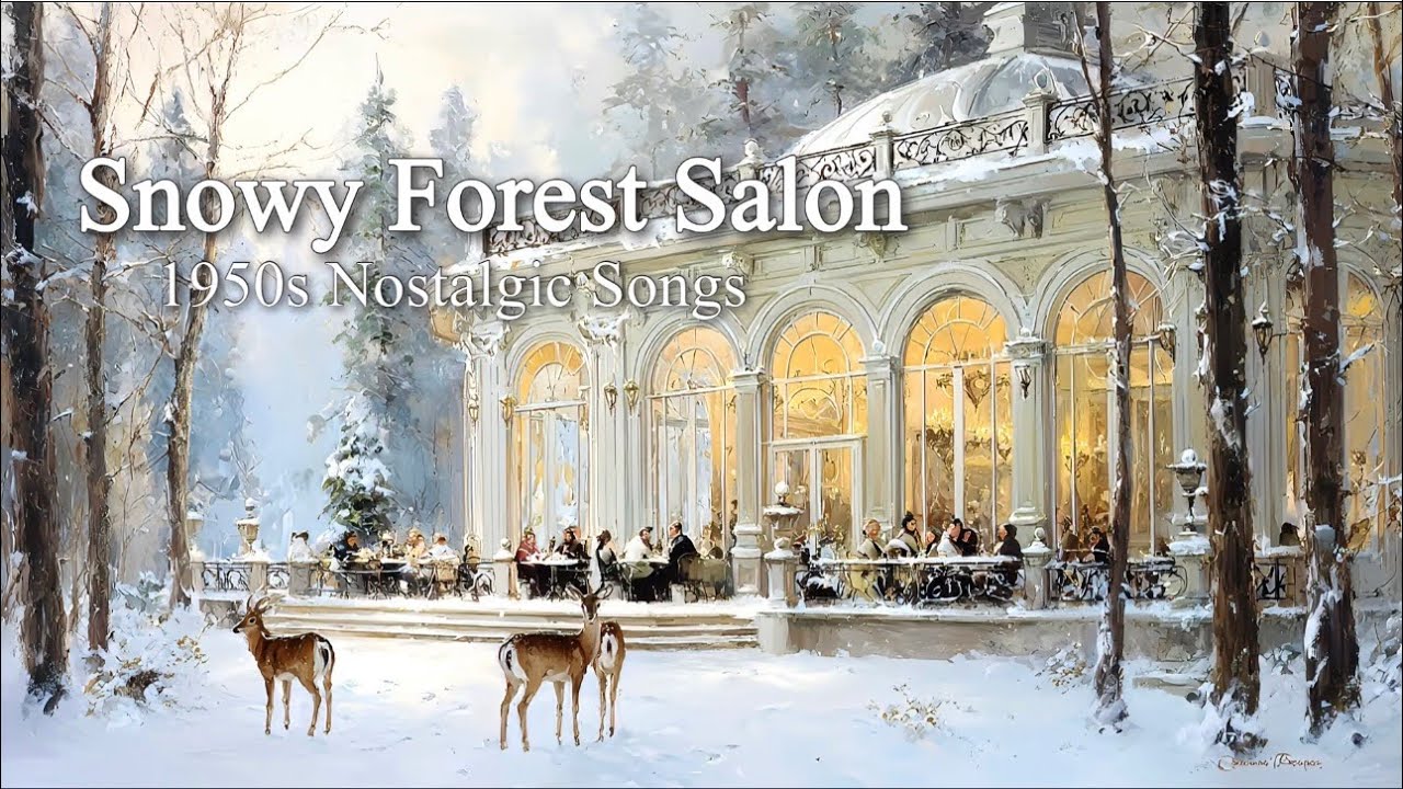 Trip to 1950s Snowy Forest Salon | Nostalgic Vintage Songs