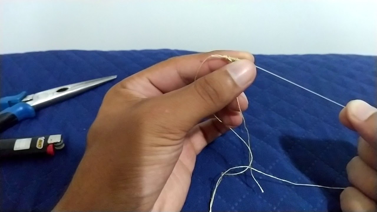 Nó SF simples e prático para unir multifilamento com fluorcarbono