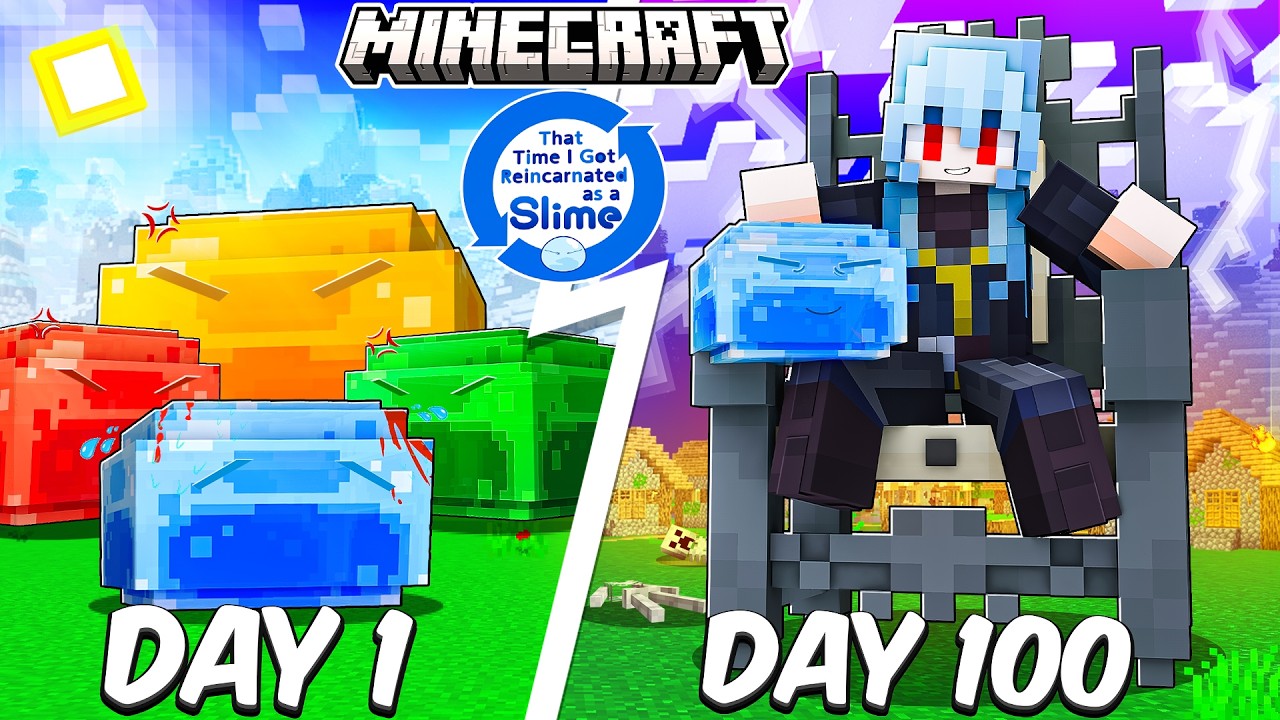 I Survived 100 Days as a SLIME in Minecraft&hellip;