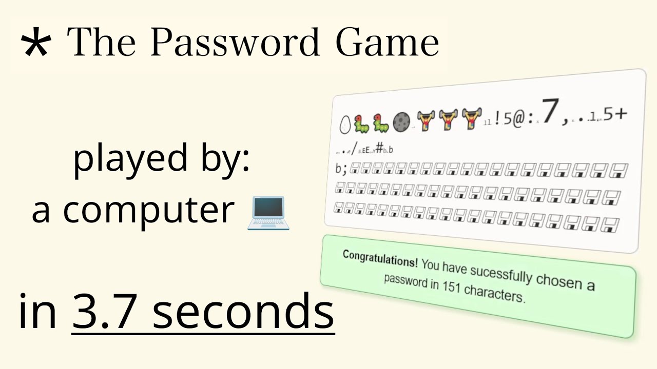 [TAS] The Password Game in 0:03.732 (Former WR)
