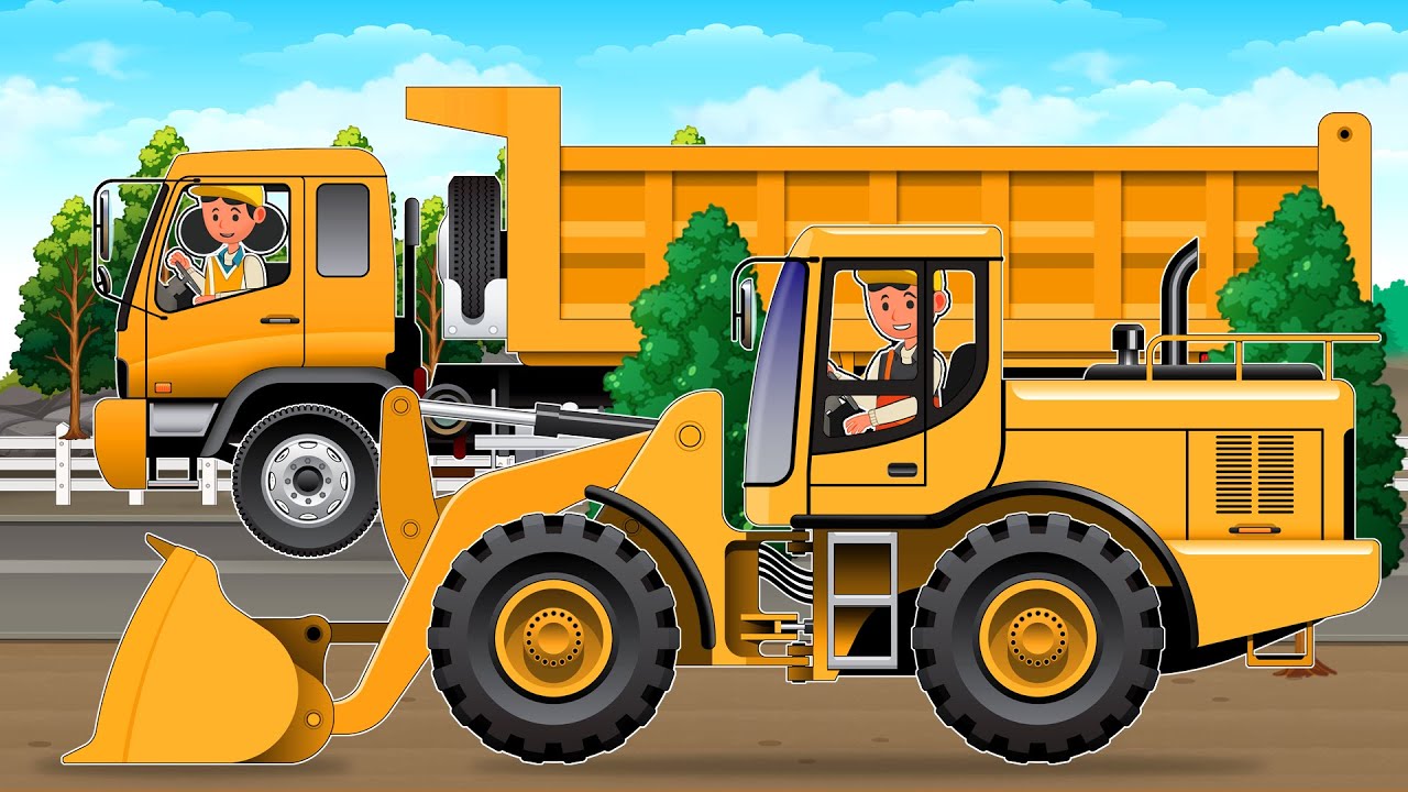 Street Vehicles - Excavator, Bulldozer, Truck and other Construction Equipment | Vehicles Animation