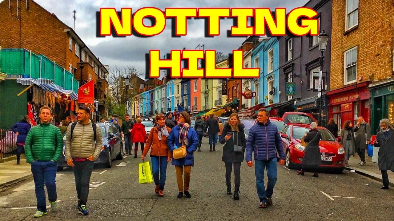 Walking London's famous neighborhoods: Notting Hill to Shepherd's Bush (4K)  | February 2023