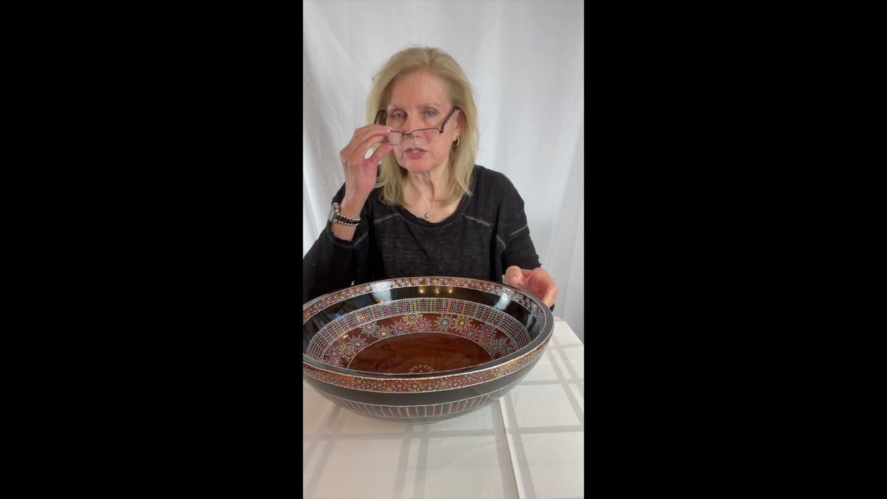 Jan Lewis Collection #1    Large Iridescent Paint Bowl