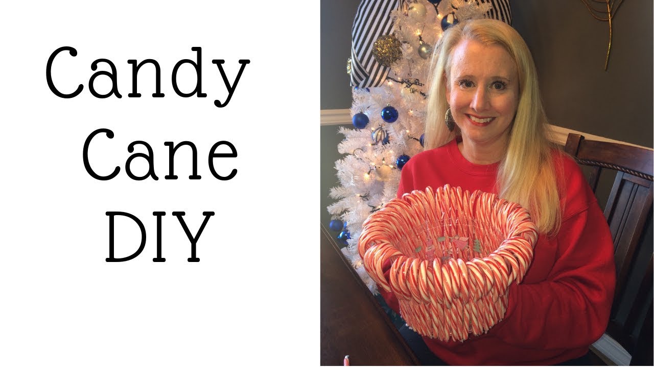 Candy Cane Vase Candle Holder Centerpiece