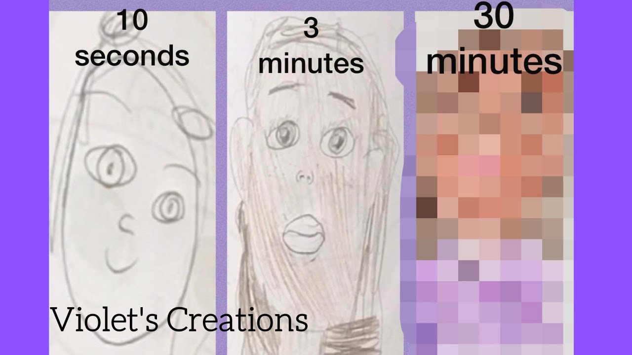 10 seconds, 3 minutes and 30 minutes drawing challenge!