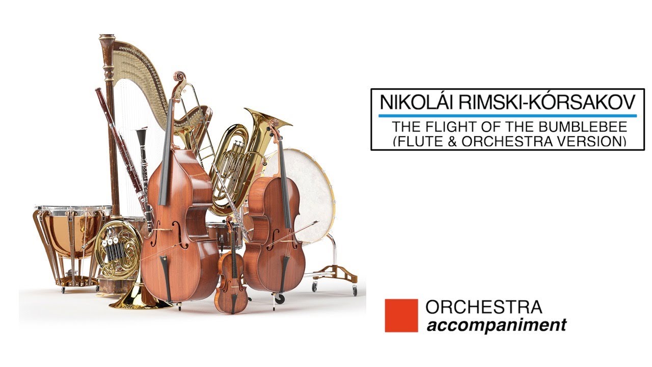 🎼 N. RIMSKI-KÓRSAKOV - The Flight of the BumbleBee (Orchestra Accompaniment) (Sheet Music Scrolling)