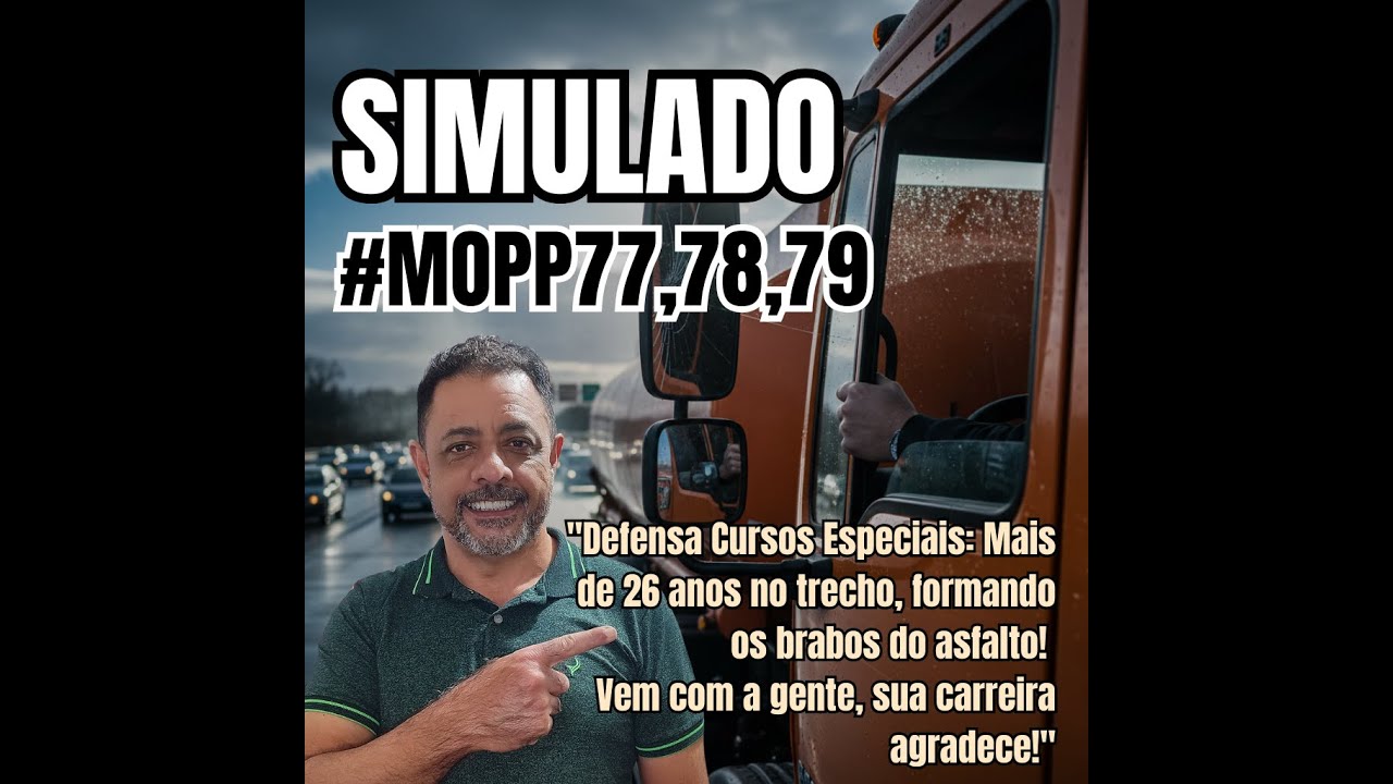 #MOPP77,78,79 SIMULADO Ponto Cego e Excesso de Peso: O Risco Que PODE ANULAR Sua Prova MOPP