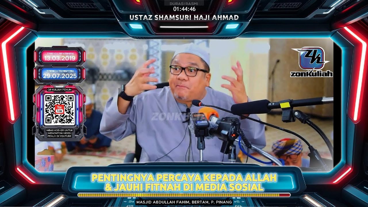 TAZKIRAH : Maksud Percaya Kepada Allah, Malaikat & Rasul (Jauhi Fitnah Siber) - Ustaz Shamsuri Ahmad