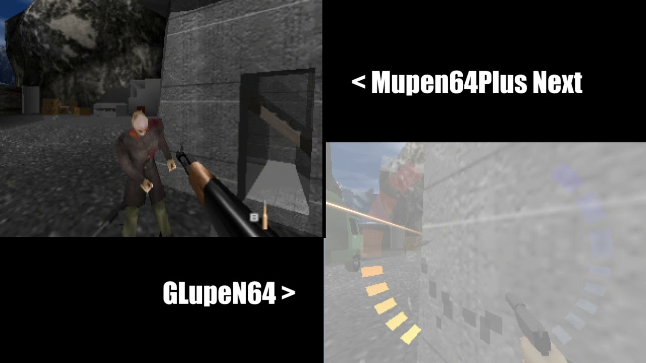 N64 Goldeneye on NES Classic - GLupeN64 Core vs Mupen64Plus Next