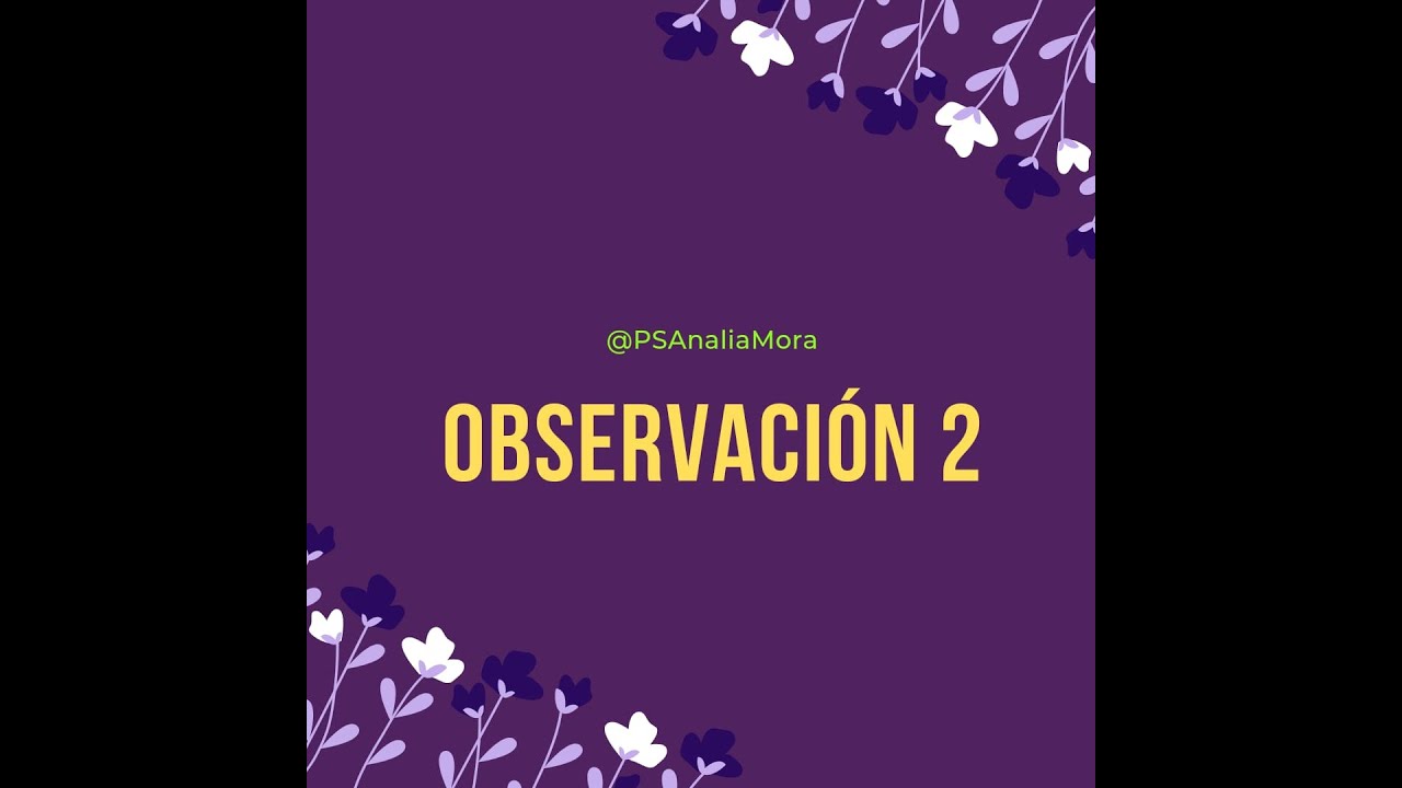 OBSERVACIÓN 2. Psicología Social. Segundo Año.