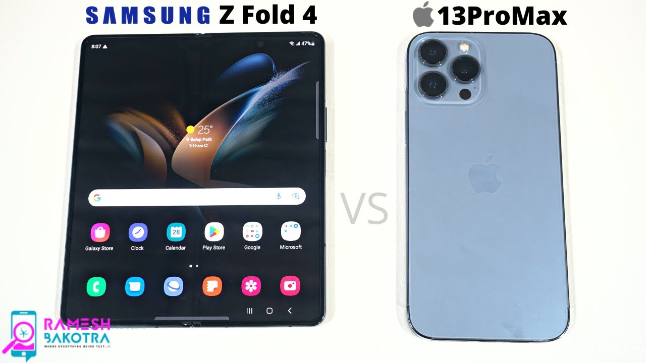 Samsung Galaxy Z Fold 4 vs iPhone 13 Pro Max SpeedTest and Camera Comparison