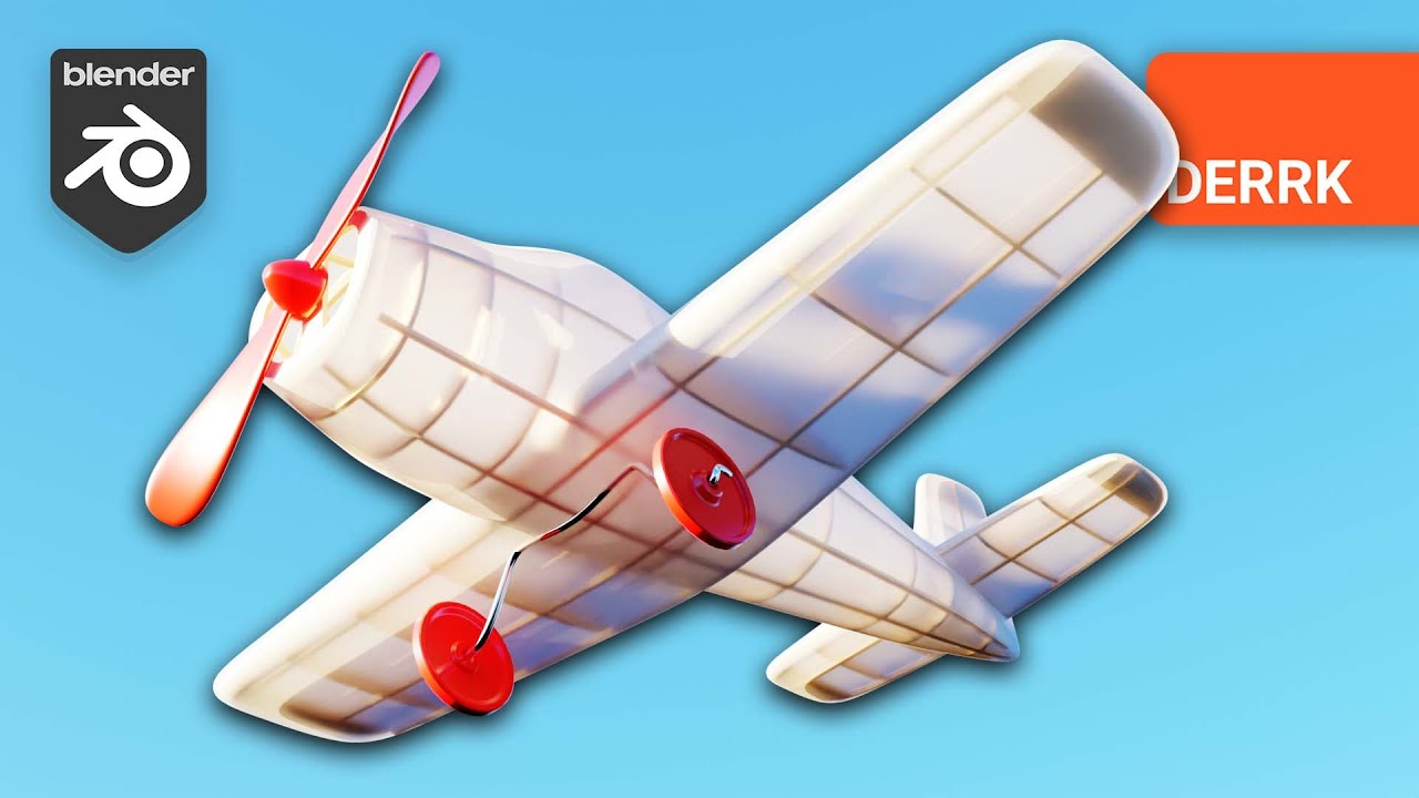 Make a Toy Airplane in Blender - Beginner Modeling + Rendering
