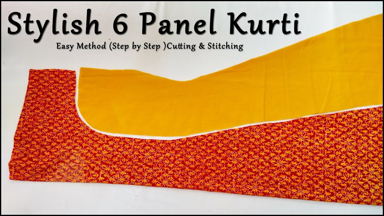 Stylish 6 Panel Kurti Cutting & Stitching | DIY Latest Kurti / Kurthi Designs