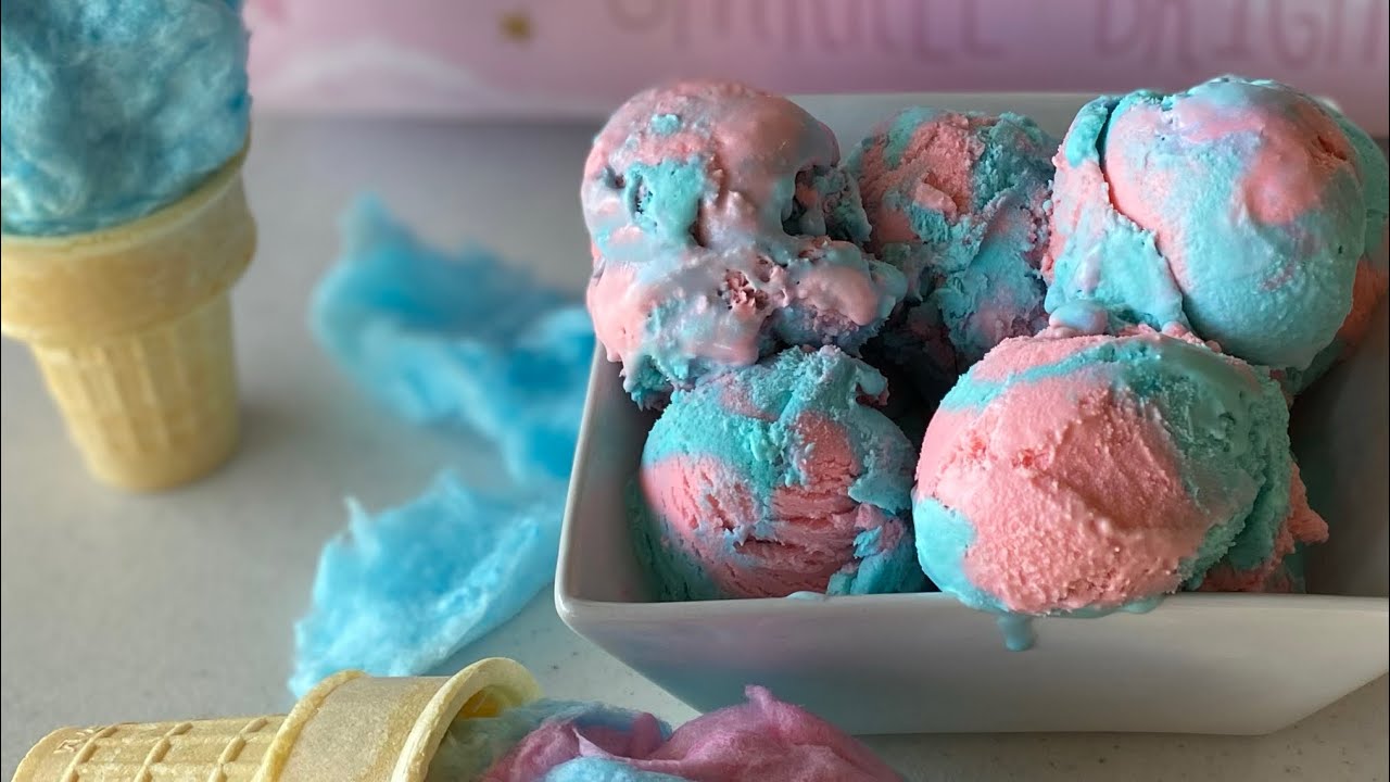 Cotton Candy Ice Cream | Homemade 3 ingredients Cotton Candy Ice Cream Recipe