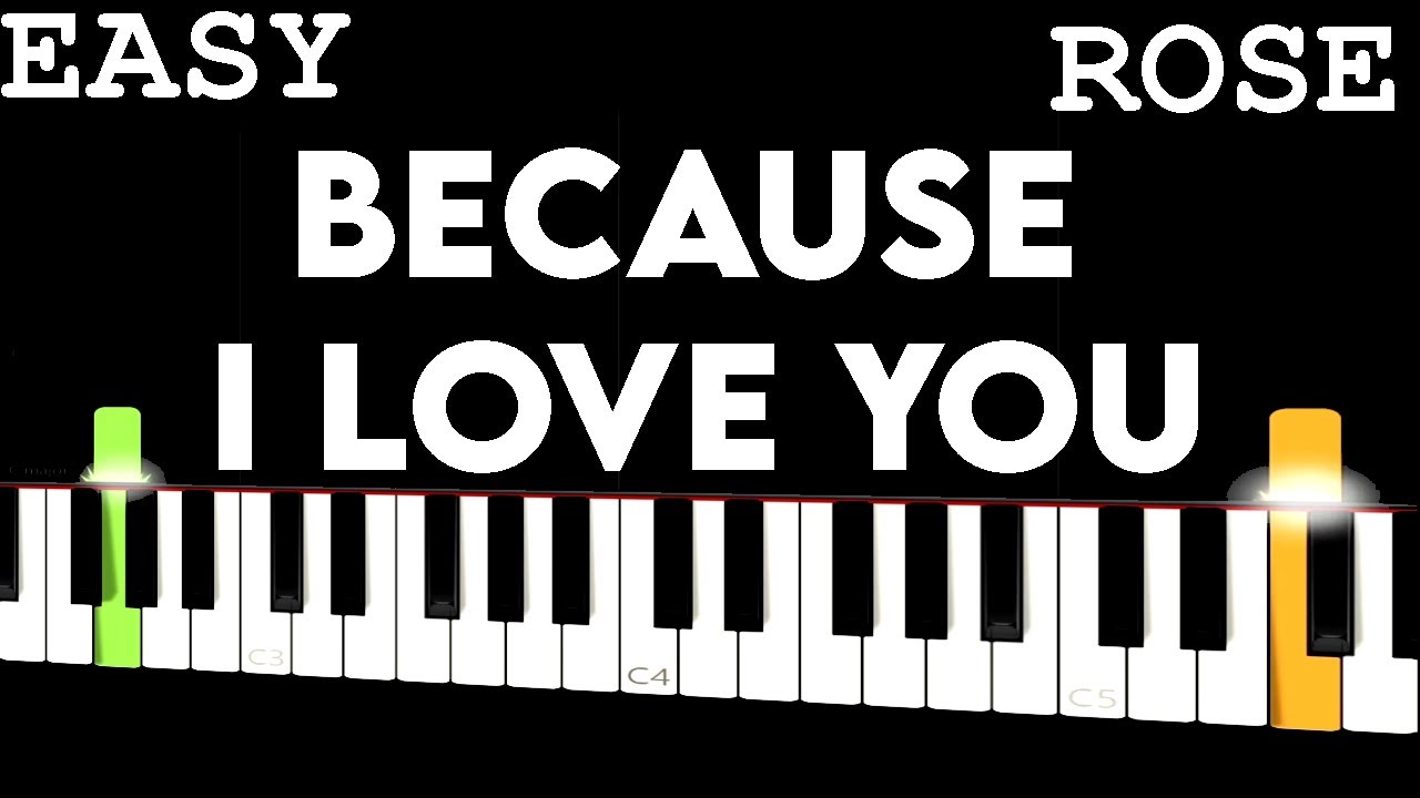ROS&Eacute; - Because I Love You | EASY Piano Tutorial