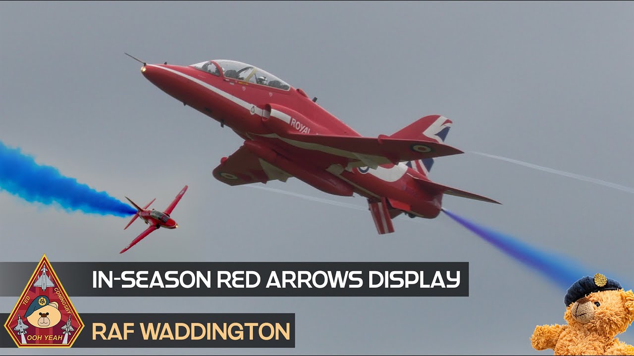 THEY MAKE US PROUD • THE RED ARROWS AWESOME DISPLAY IN HARSH WINDY CONDITIONS • RAF WADDINGTON