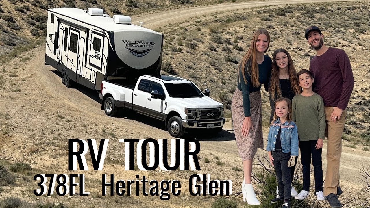 RV TOUR: Family of 5 Living Full-time in a 2020 378FL Heritage Glen 5th Wheel