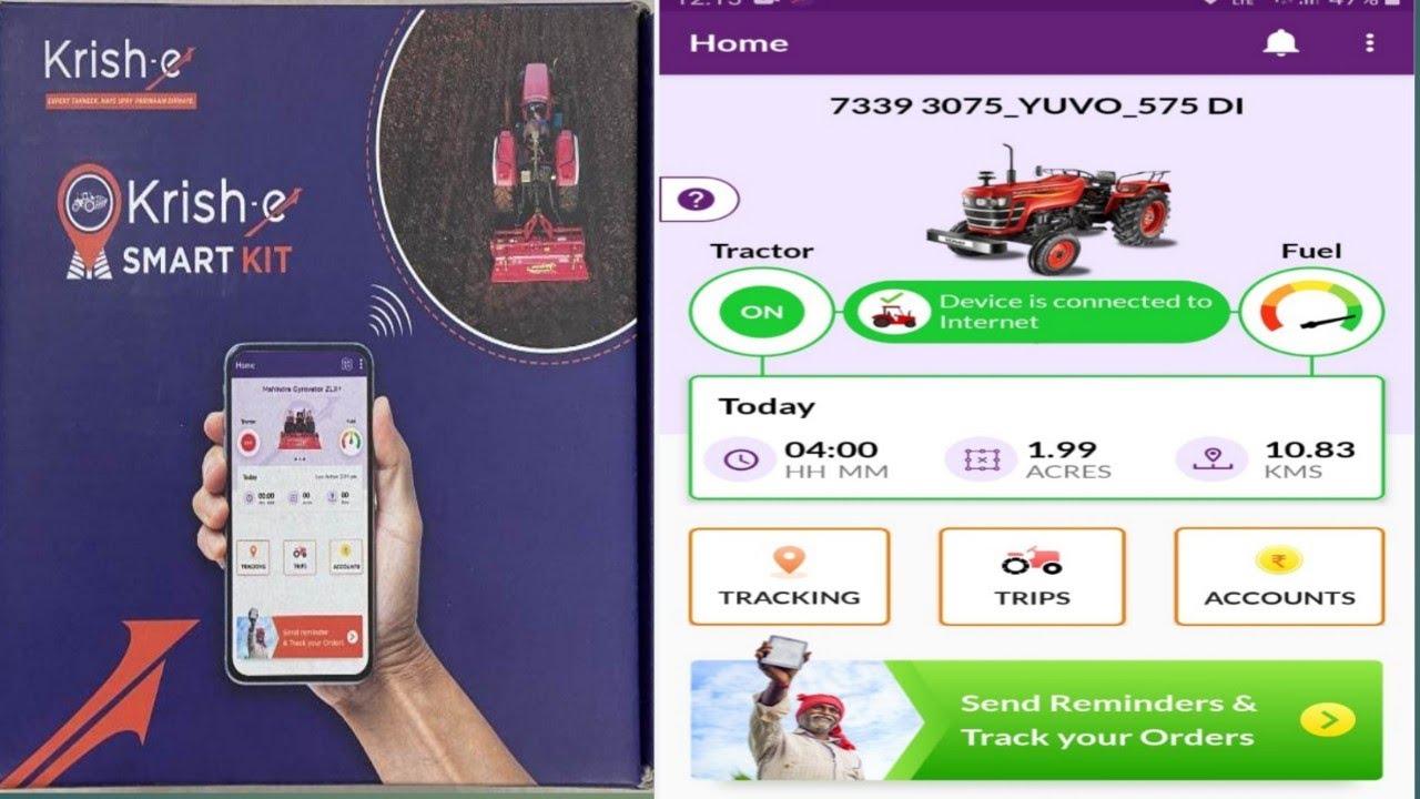 krish e smart kit installation and guide | tractor GPS tracking device #mahindra #krish_e_smart_kit