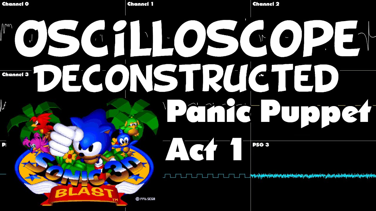 Sonic 3D Blast - Panic Puppet Zone Act 1 - Oscilloscope Deconstruction