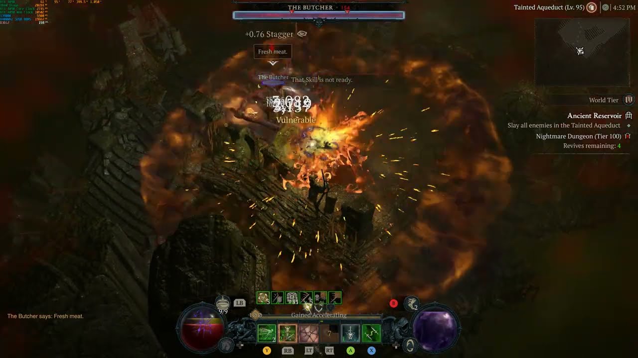 Diablo 4 S1 - Poison TB Rogue vs Tier 100 Butcher