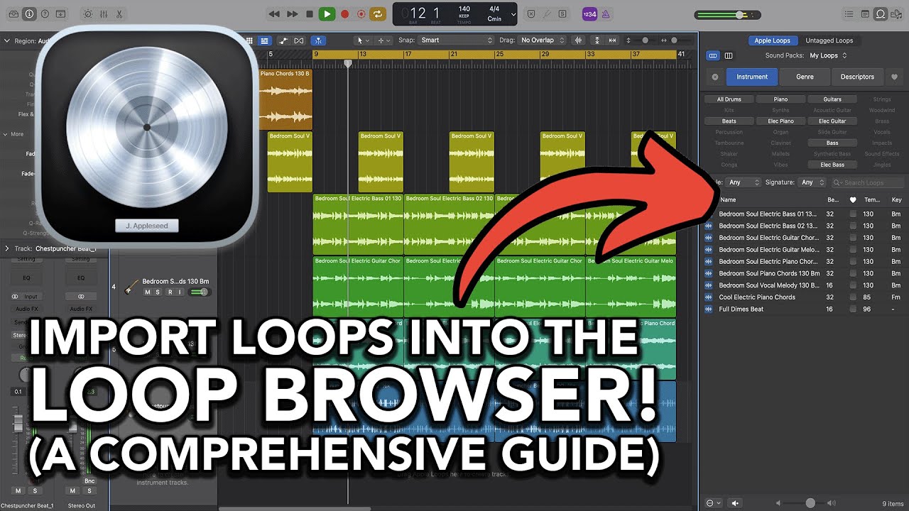 Logic Pro — импорт циклов в браузер циклов (полное руководство по созданию помеченных и непомечен...