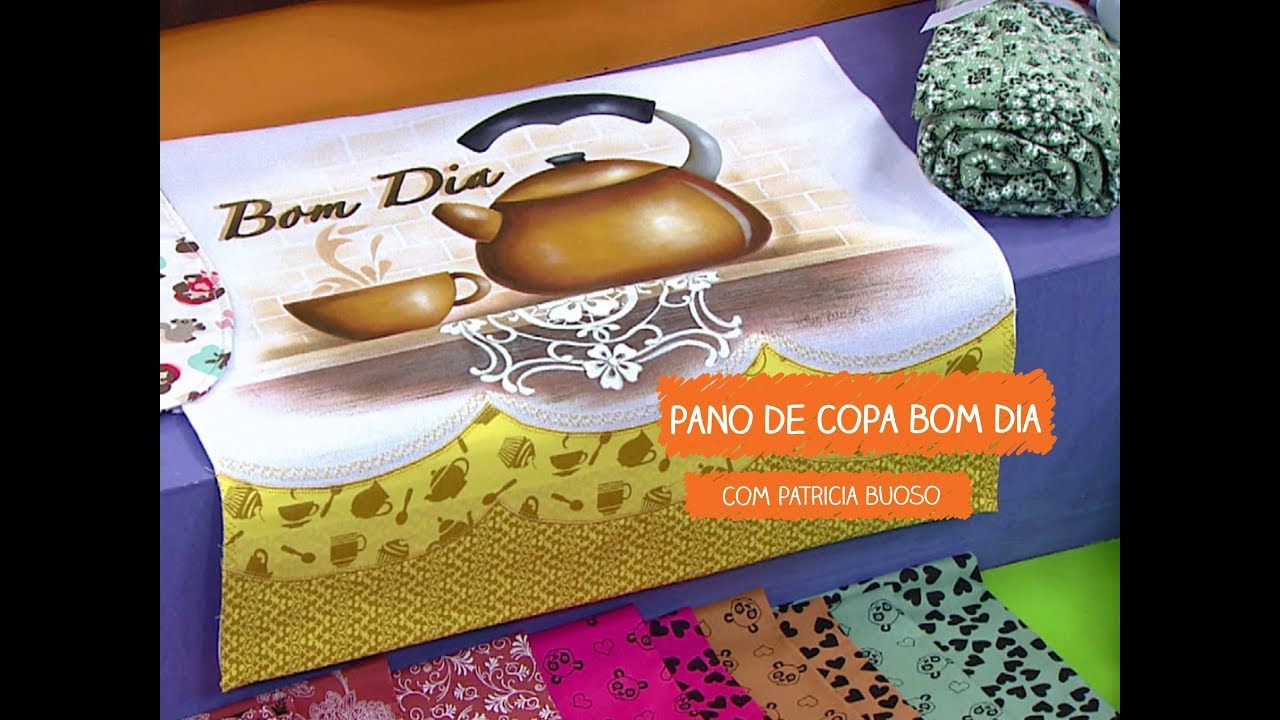 Pano de Copa Bom dia com Patricia Buoso | Vitrine do Artesanato na TV - TV Gazeta