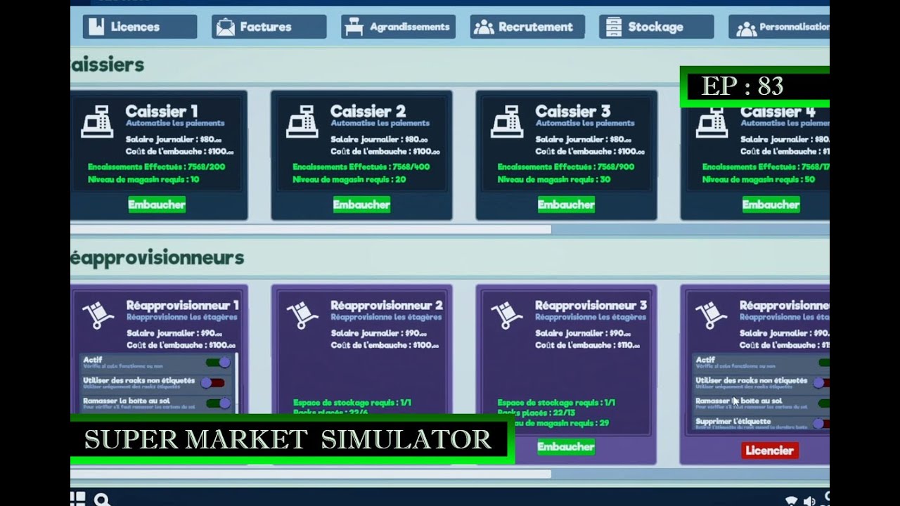 SUPERMARKET SIMULATOR FR : LES EMPLOYES FONT GREVE!!!