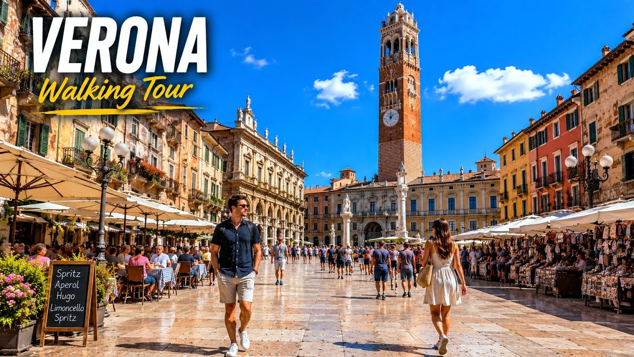Verona Walking Tour - Italy in stunning 4K