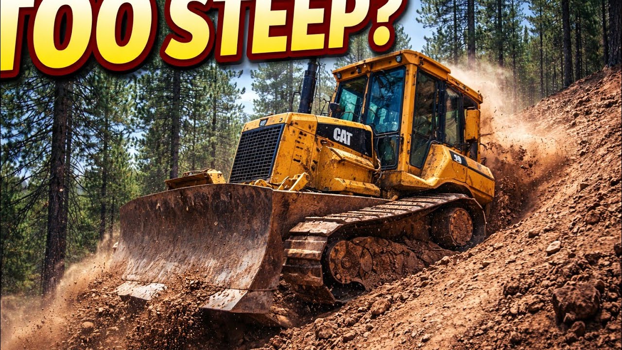 Строительство крутой горной тропы | Расчистка территории бульдозером CAT D4H