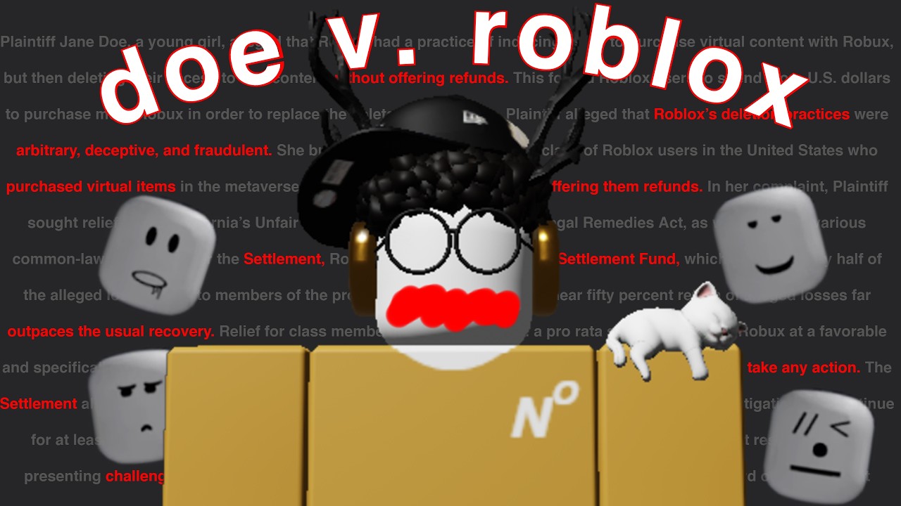 Roblox heeft gezichten verwijderd; een rechtszaak is aanstaande.