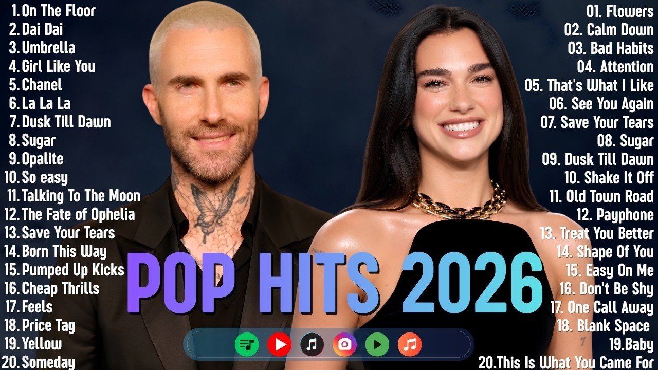 Spotify Pop Hits 2026 🌎🎧 Global Top 100 Playlist 🔥 Taylor Swift, Rihanna, Bruno Mars, Dua Lipa