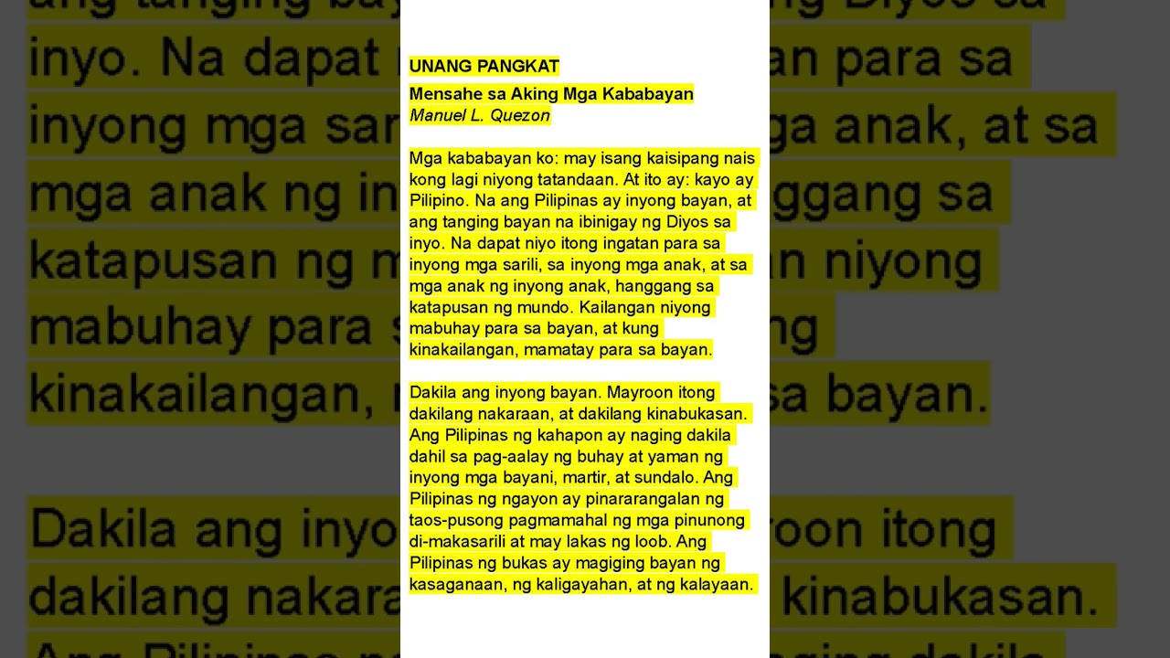 Talumpati idea G-10 students