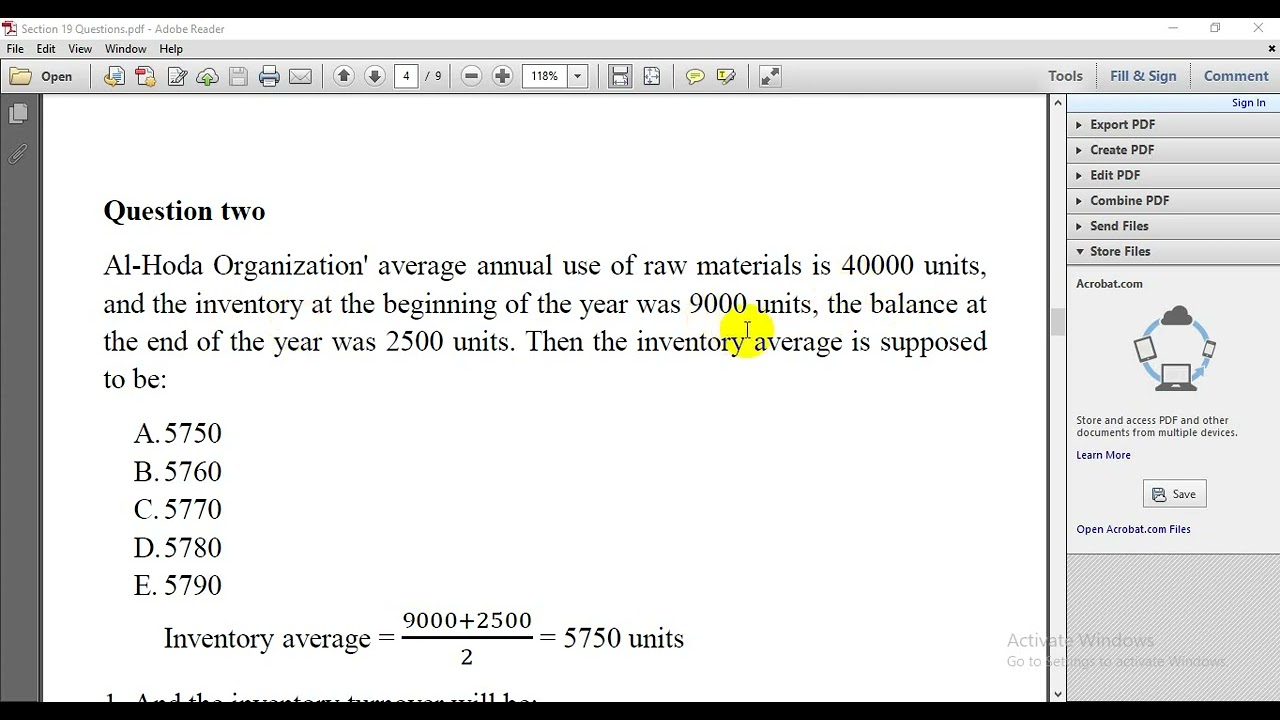 Section 19 Questions