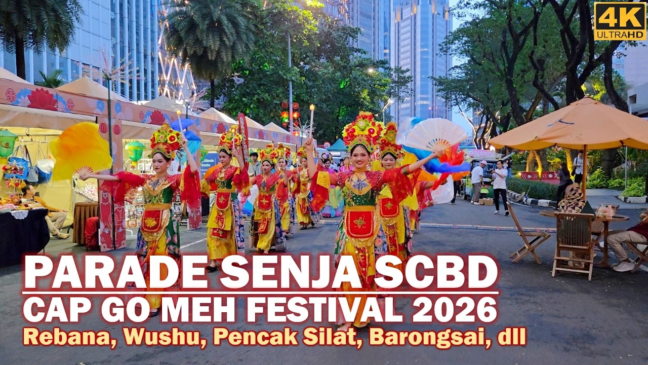 Parade CAP GO MEH FESTIVAL 2026 at SCBD Weekland❗ #walkingaround evening walk at #scbdjakarta