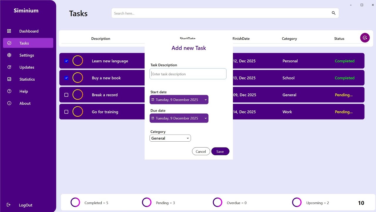 Modern Task Planner App (Part 6) – Clean Dashboard UI in C# WinForms | Guna2 UI Tutorial