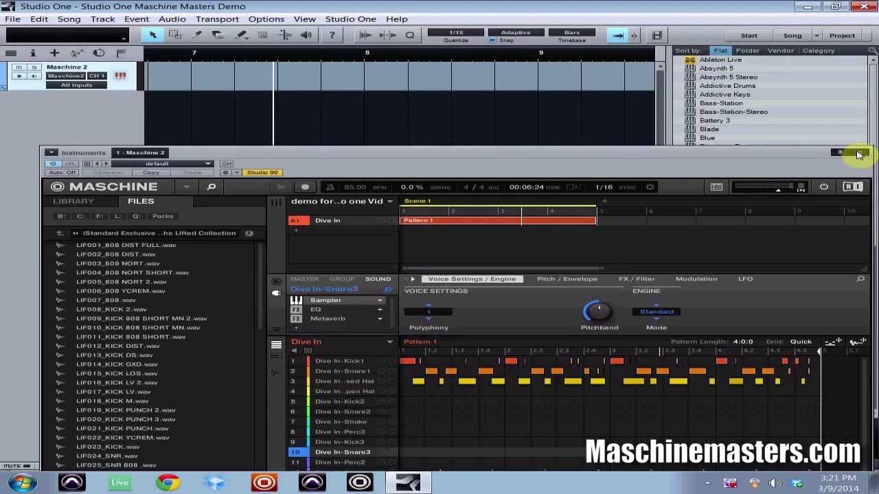 How to Record Maschine 2 audio in Studio One