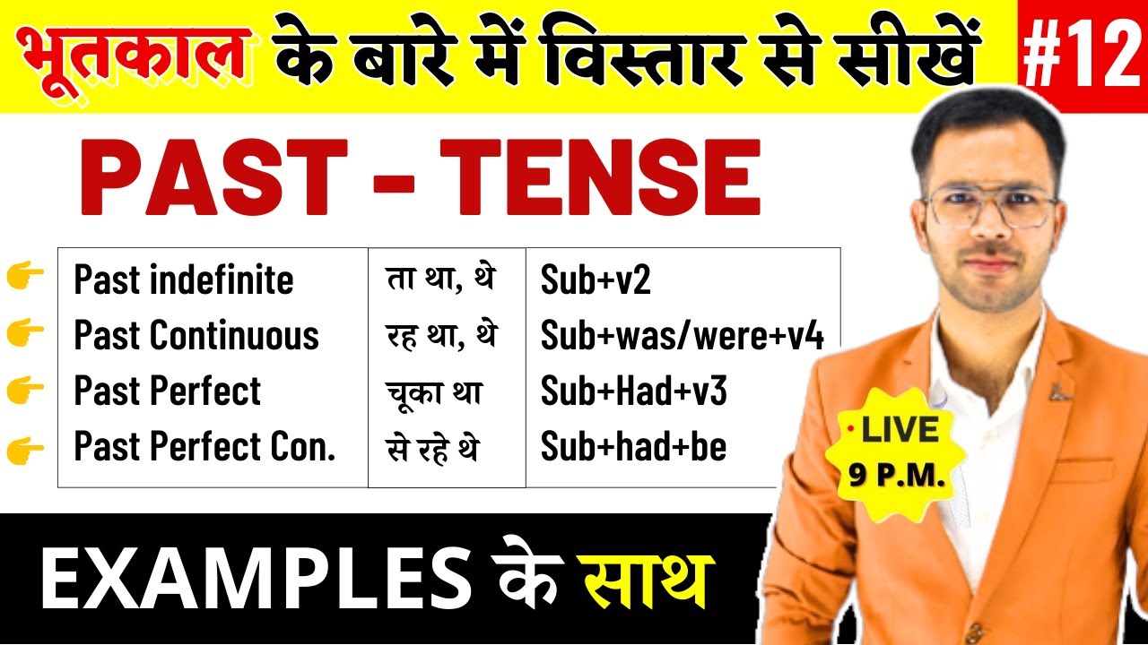 Past Tense in English grammar | Past Indefinite | Past Perfect | Past Continuous tense with examples