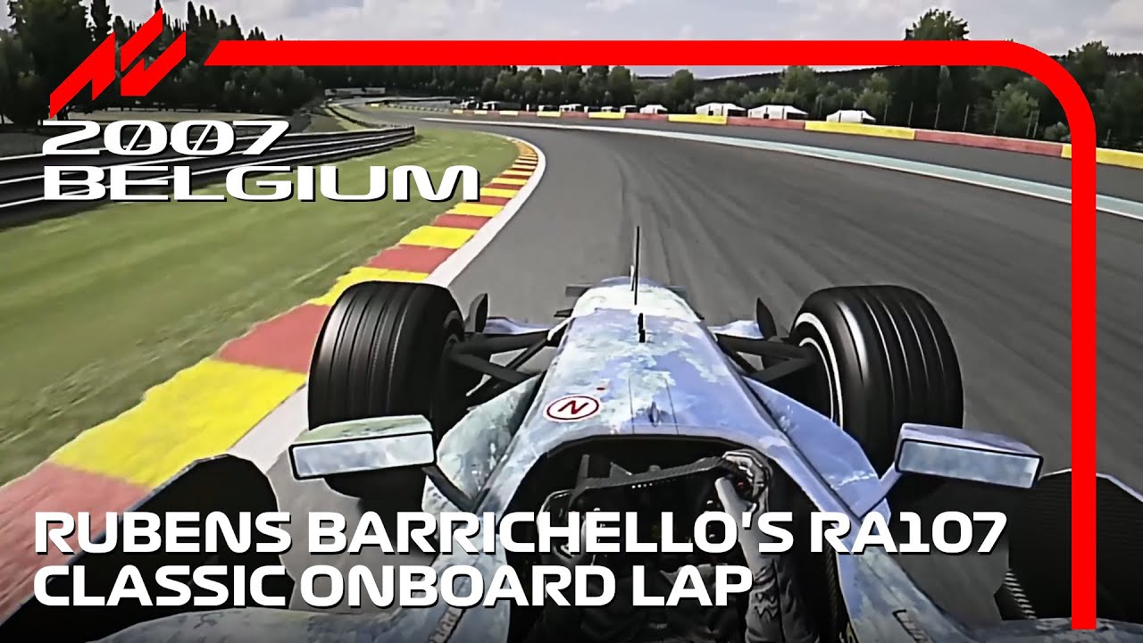 F1 2007 Belgium | Rubens Barrichello Onboard | #assettocorsa