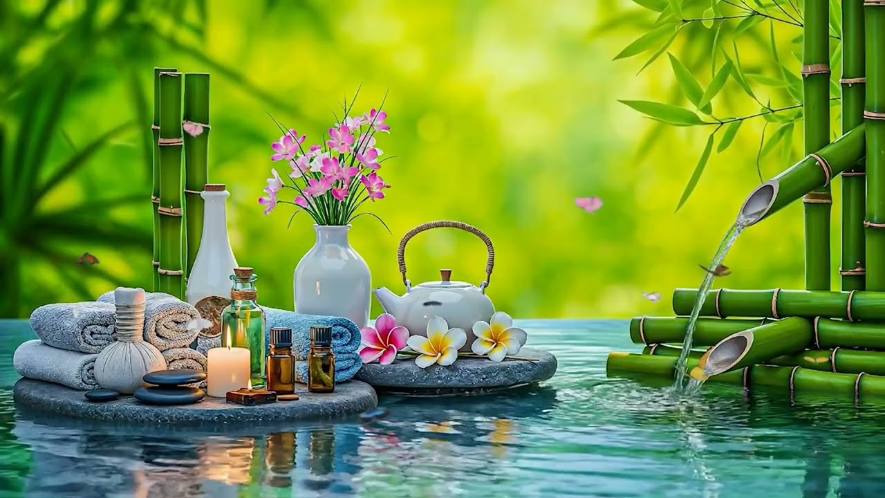 🍃🌸💧🎶 Zen Piano Music with Flowing Water Sounds for Meditation and Inner Peace