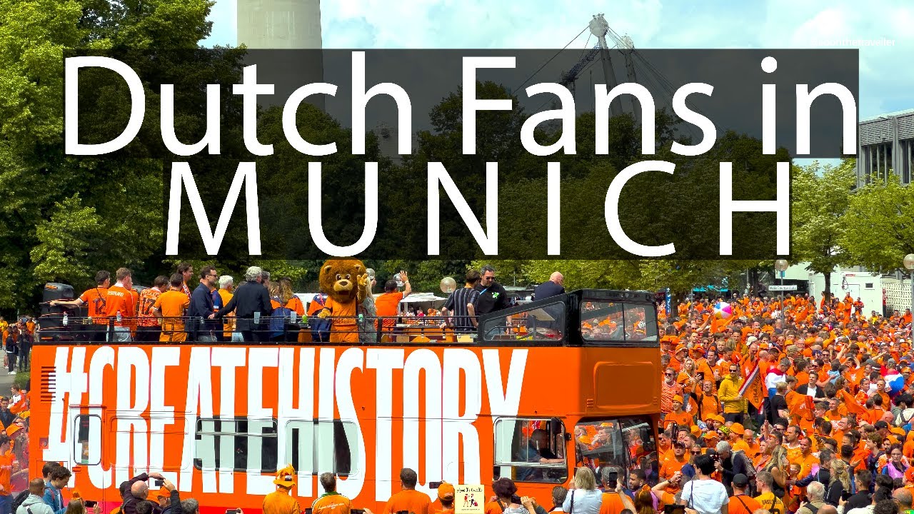 Dutch Fans in Munich | Famous Oranje Fan Walk in Munich | Netherlands vs Romania Match #euro2024