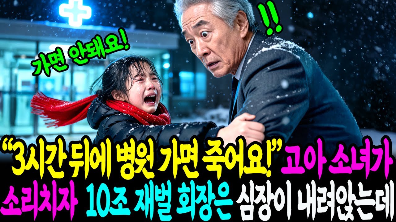 “3시간 뒤에  병원 가면 죽어요!” 고아 소녀가 소리치자 10조 재벌 회장은 심장이 내려앉는데