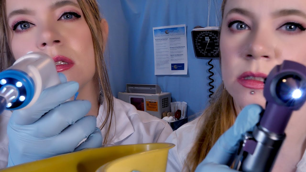 ASMR Hospital 👂 Cleaning Both of Your Ears at the Same Time 👂 Twin Ear Cleaning