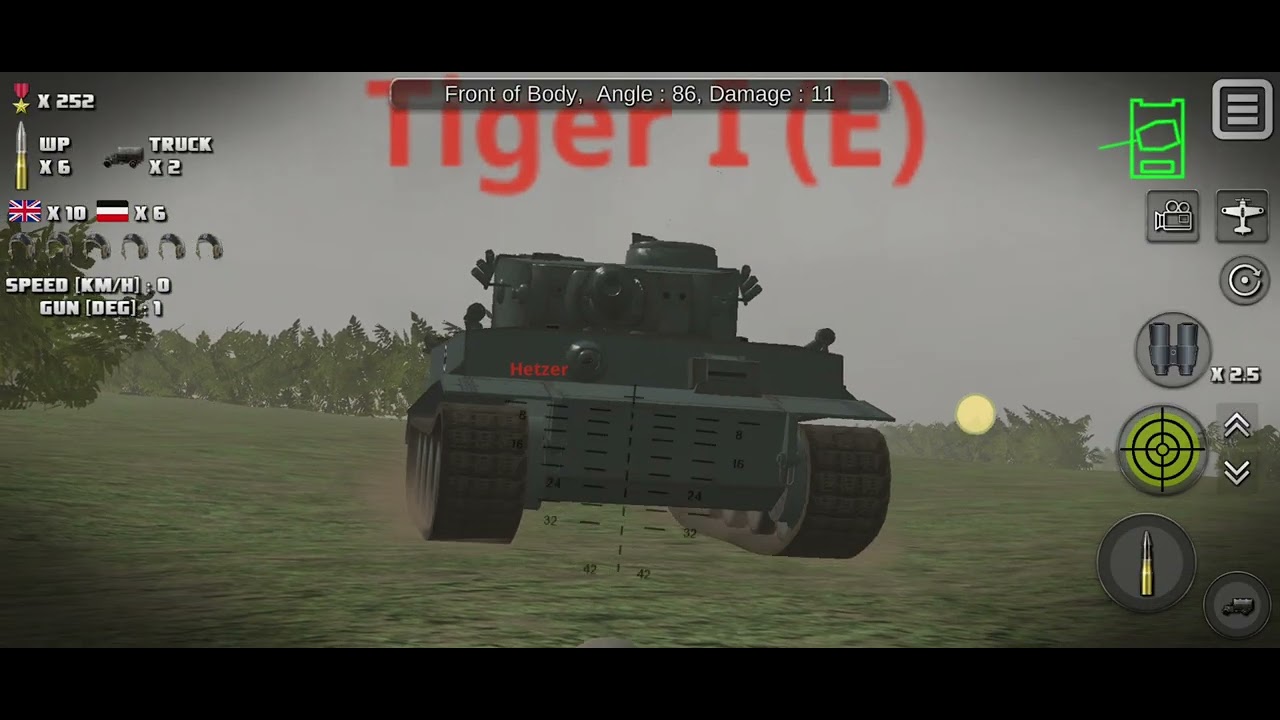 Playing attack on TANKS:world warfare as a qf 6 pounder artillery in campaign of british vs germans