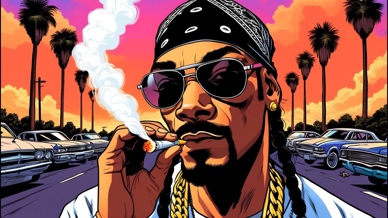 Snoop Dogg, Wiz Khalifa, Eminem, Dr Dre, Ice Cube West Coast Old School 90s Hip Hop, G-Funk