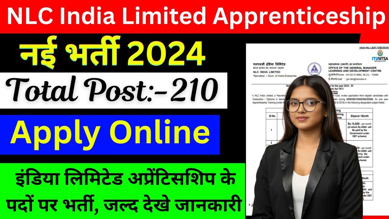 NLC India Limited Apprenticeship Recruitment 2024 l Apply Online 2024