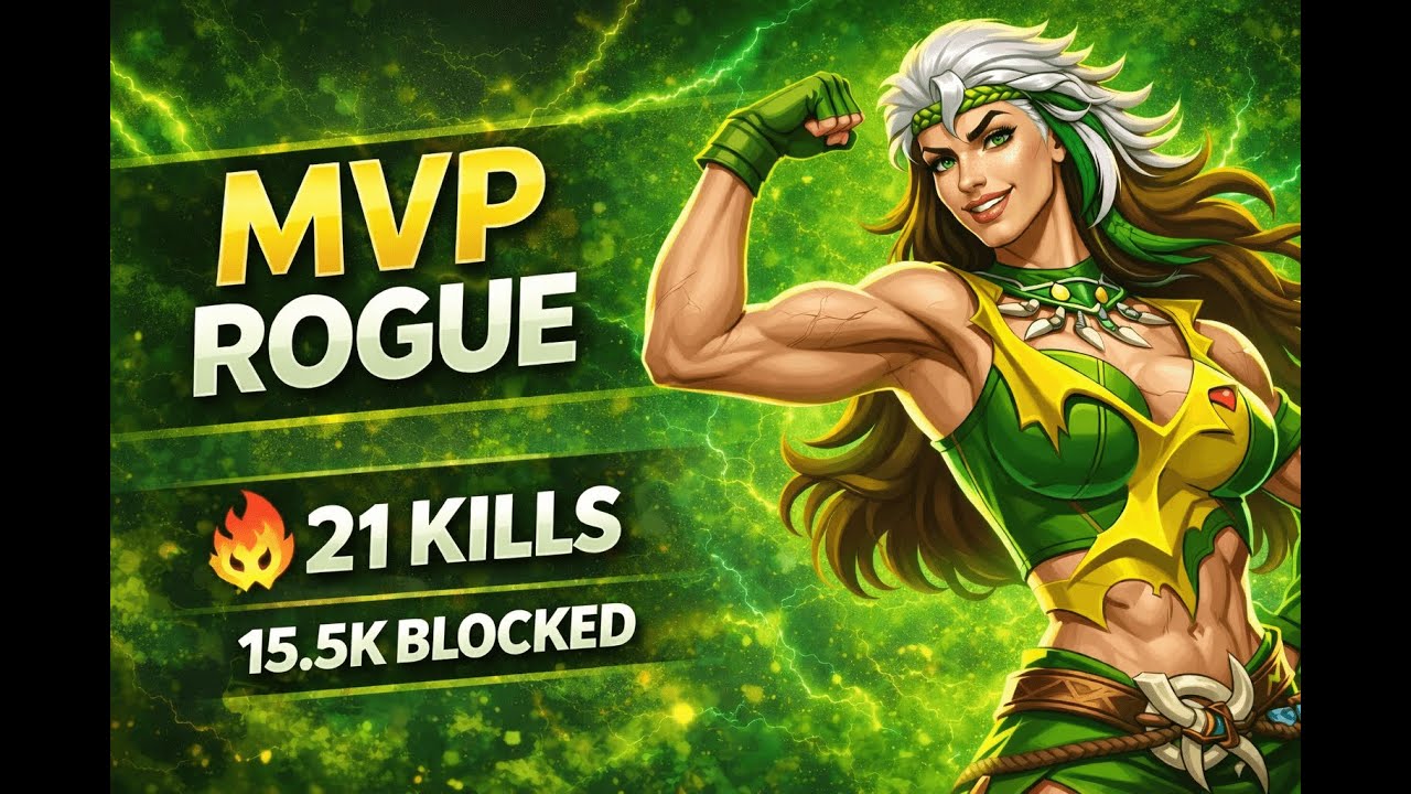 Rogue Went Crazy… MVP With 21 Kills & 15.5K Damage Blocked | Marvel Rivals
