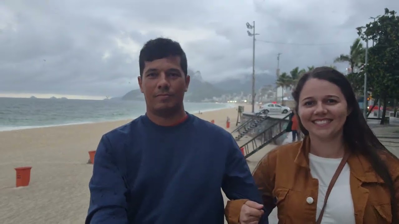 Orla de Ipanema em uma tarde com chuva fina!